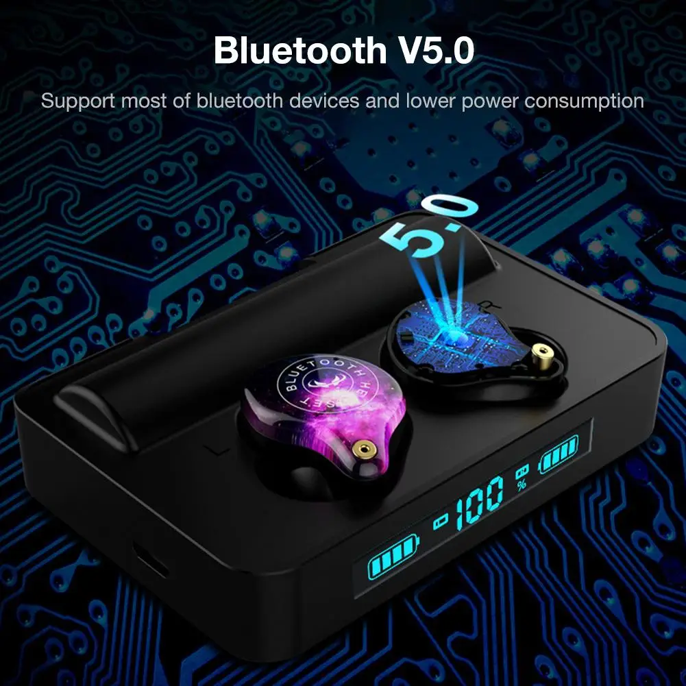 TWS сенсорные Bluetooth наушники 6D с глубоким басом, беспроводные наушники 3600 мАч, зарядная коробка, Спортивная гарнитура для смартфона