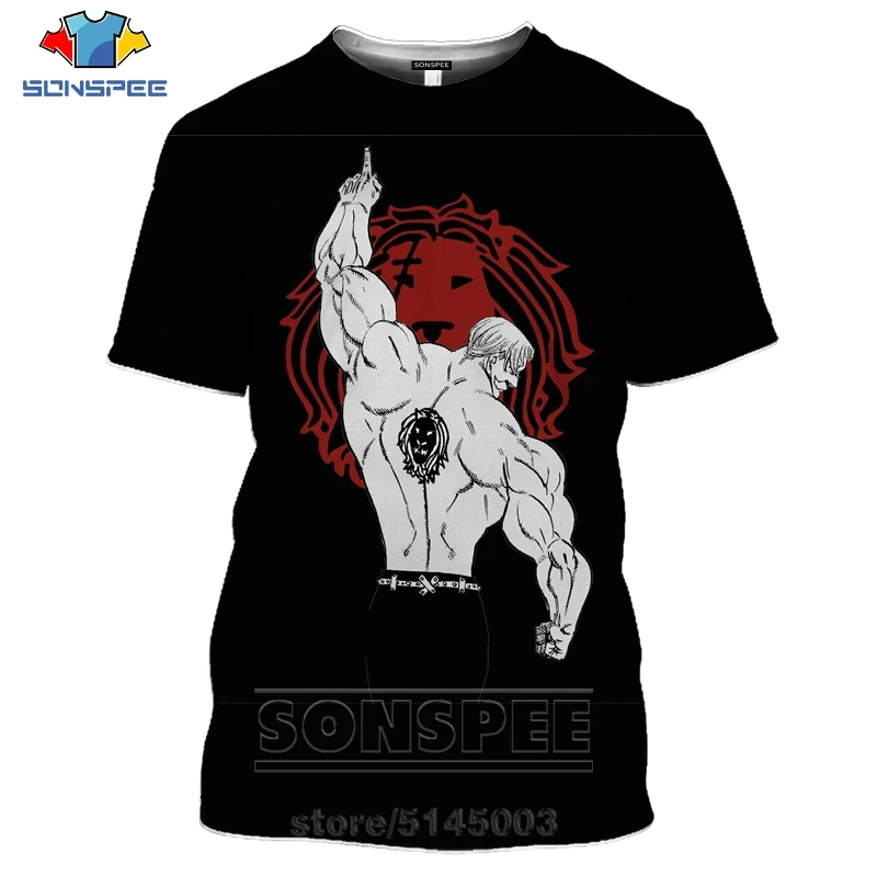 

The Seven Deadly Sins T Shirt SONSPEE Anime 3D Print Women Men T-Shirt Hip Hop Sportswear Unisex Tops O Neck Pullover C114-1