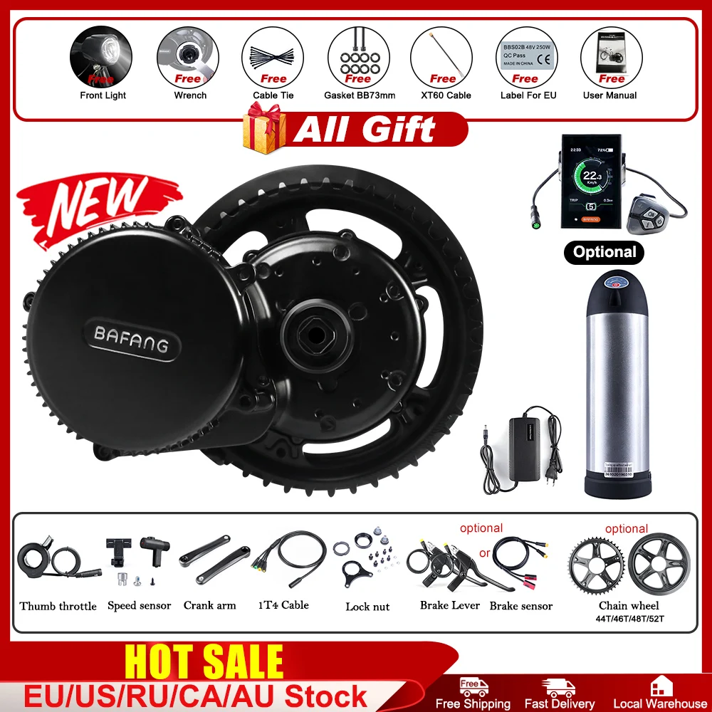 Электрический велосипед полный DIY конверсионные наборы 36V 250W Bafang Средний