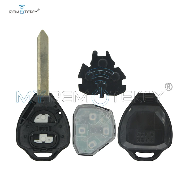 Дистанционный ключ Remtekey для Toyota Auris Corolla Verso Yaris 2 кнопки 434 МГц Toy47 с чипом 4D67 2009 2010