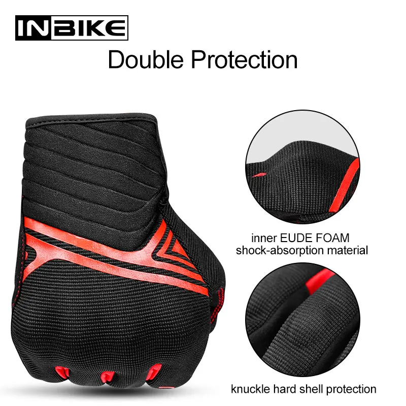 INBIKE Hard Shell Protection Cycling Gloves Men Shockproof Thicken TPR Palm Pad MTB Outdoor Sport Gloves Bicycle IM902 sport gloves