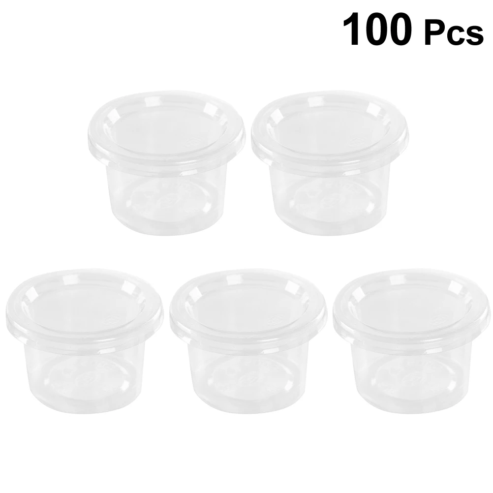 

100pcs150ml Disposable Condiment Cup Portion Cups Yogurt Jelly Sauce Condiment Containers Containers Portion Containers Cup
