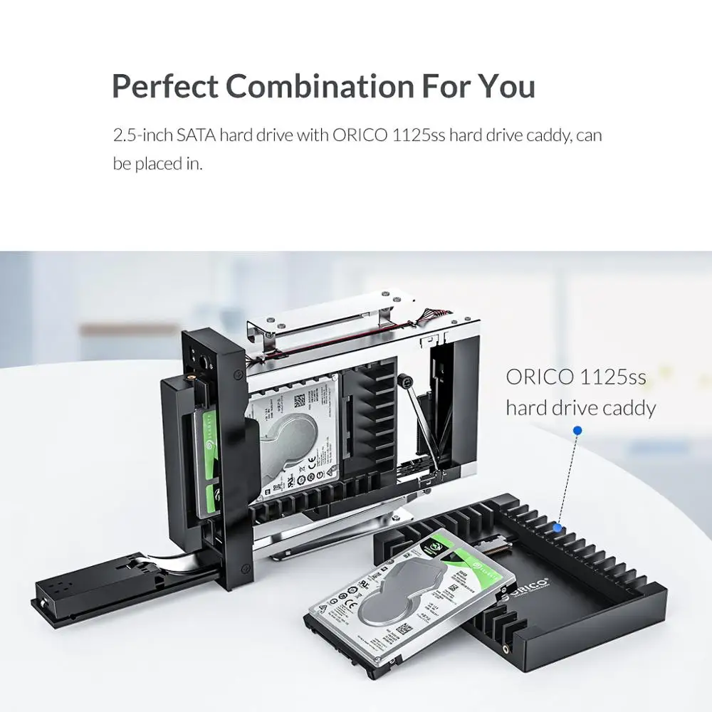 Orico-adaptador de Disco Rígido Interno Sata Cd-rom 3.5 Ssd Drive Bay Converter Suporte de Montagem Caddy Tray Ferramenta de Rack Móvel Gratuito - Imagem 3