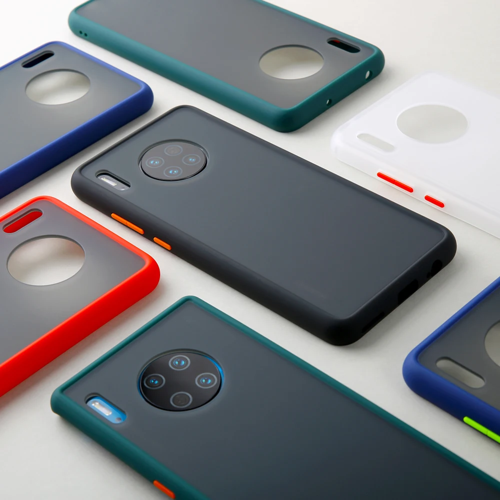 

Fashion Match Phone Case for Huawei Mate 30 Pro mate 20 Matte and Frame Protection Cover for huawei P30 P20 lite 2019