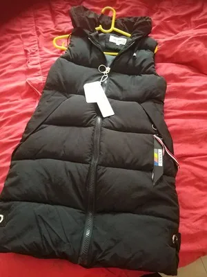 3 XL плюс размер женский жилет зимняя куртка карманное пальто с капюшоном теплый повседневный жилет из хлопка, с подкладкой женский тонкий жилет без рукавов