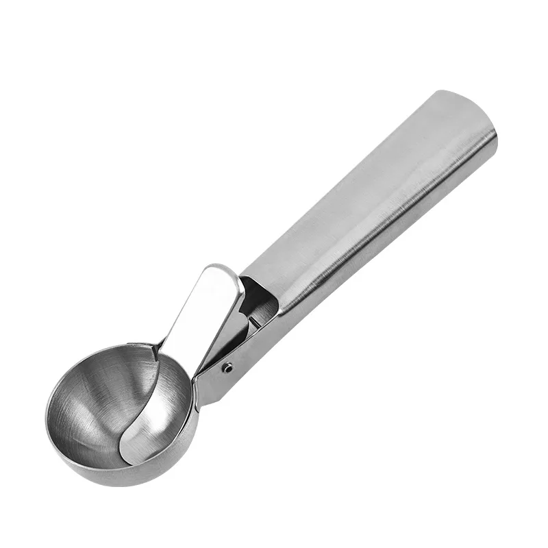 Cucharilla de acero inoxidable para hacer helados, utensilio para Hacer bolas de acero inoxidable para hacer Yogurt, galletas, masa, carne, bolas, helado, cuchara de sandía