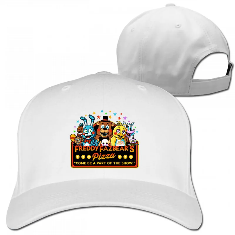 Freddy Fazbear's Pizza бейсбольная кепка для мужчин и женщин, Кепка для водителя грузовика, модная Регулируемая Кепка - Цвет: 1-White