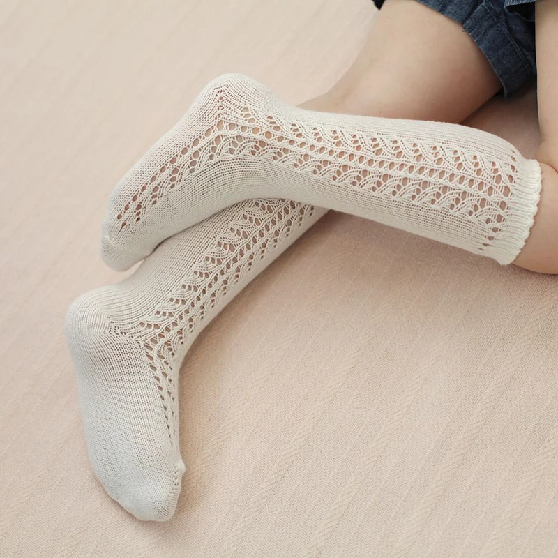 New Baby Socks Boys Girls Knee High Sock Spanish Toddlers Tube Knee High Socks Kids Hollow Out Long Sock Brand Infant Socken