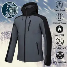 Men Coat Windbreaker Winter Hooded Softshell for Windproof and Waterproof Soft Coat Shell Jacket Outdoor Camping Hiking Jacket цена Men Coat Windbreaker Winter Hooded Softshell for Windproof and Waterproof Soft Coat Shell Jacket Outdoor Camping Hiking Jacket цены онлайн