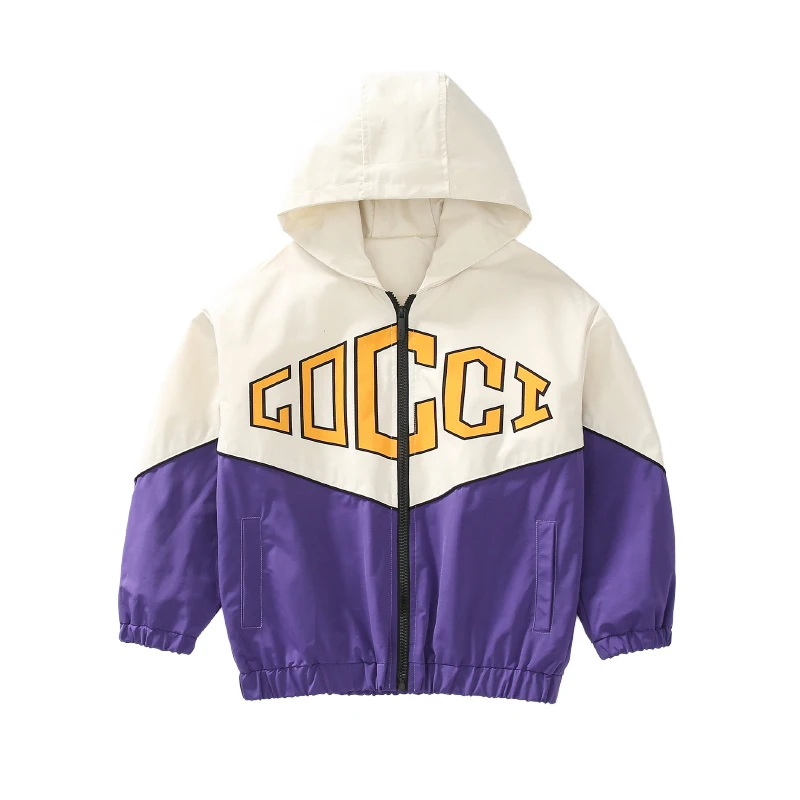 Coat Детские костюмы на барабанах в стиле хип-хоп для девочек, осенняя фиолетовая одежда с длинными рукавами для джазовых танцев уличный костюм для танцев для мальчиков DQL2434 - Цвет: Coat