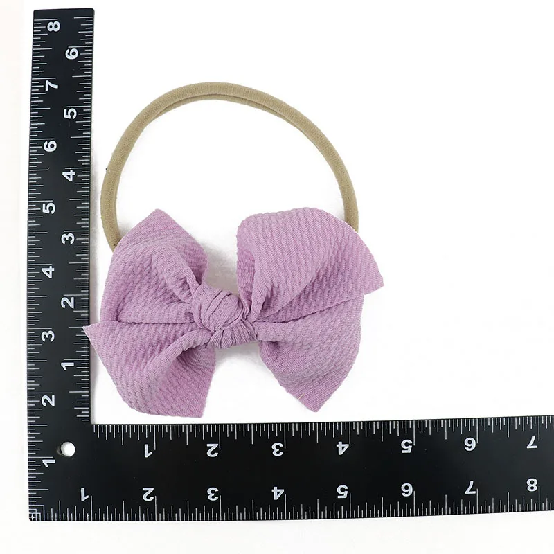 36pc/lot New Girls 4” Texture Fabric Hair Bow Headbands,Kids Hair Bows Elastic Hair Bands Nylon Headband Kids Hair Accessories