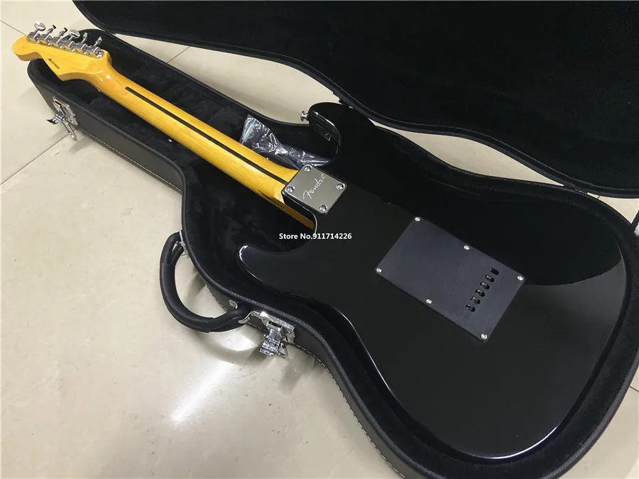 Electric Guitar Black White Pickup Guitar Neck