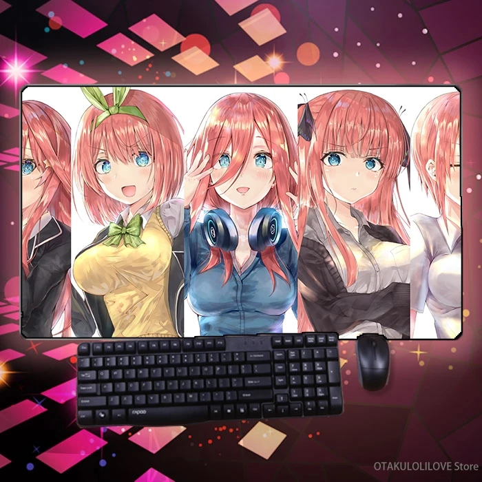 The Quintessential Quintuplets Nakano Miku Anime Large Mouse Pad Mat 70x40cm