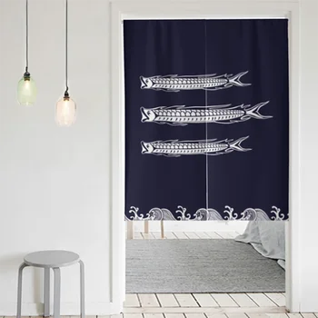 

Japanese Door Curtain For Kitchan Cotton Linen Blackout Curtains For Bathroom Home Entrance Decor Customized Feng Shui Curtain