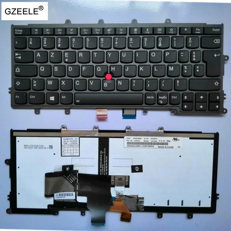 Клавиатура с французской подсветкой Azerty для Lenovo IBM Thinkpad X230S X240 X240S X250 X260 0C44711 X240I X260S