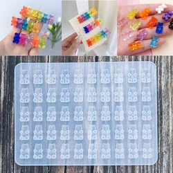 Bear Silicone Mold DIY Gummy Bear Cake Mould UV Epoxy Jewelry Making Earring Necklace Keychain Carft Resin Pendants Casting Tool