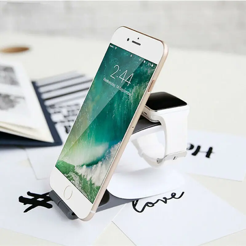 2 in 1 Multi Universal Charging Dock Stand Holder Docking Station Charger Holder for Smart Watch for iPh Mobile Phone Holder
