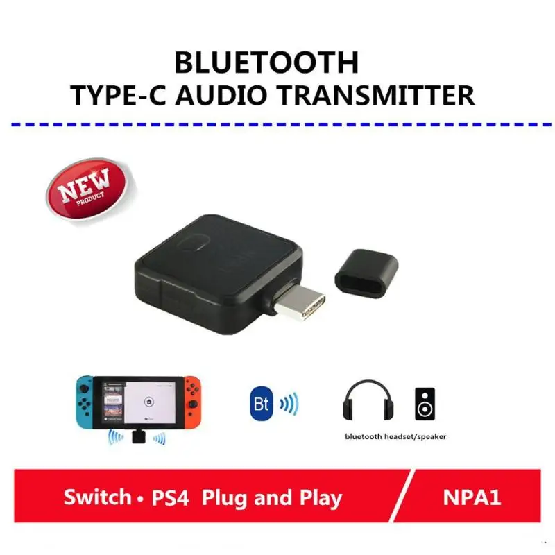 Usb type-C Bluetooth передатчик низкая задержка стерео аудио адаптер для переключателя PS4 соглашение A2DP расстояние передачи 10 м