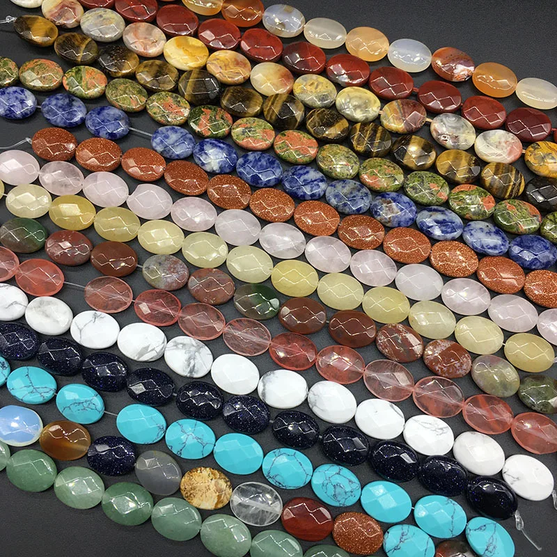 12x16mm Pierre Semi Precieuse Perles En Vrac Forme Ovale Cristal Rose Quartz Agate Forme D Oeuf Perles A Facettes Bijoux A Bricoler Soi Meme Pour Collier Aliexpress