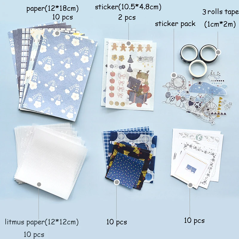 

Kawaii Stickers Pack+Sulfuric Acid Paper Decorative Sticker Bullet Journal Stickers DIY Diary Journal Album Stickers Stationery