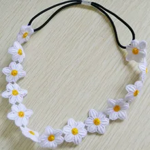 Стиль Европа и Америка кружевная ткань цветок лента для волос 6 лепесток аксессуары для волос повязка на голову