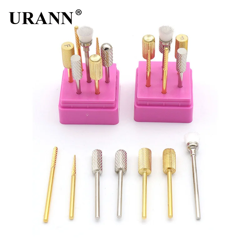

7PCS Diamond Milling Cutter Nail Art Drill Bit for Manicure Nail Files Electric Rotary Mills Nail Gel Remove Grinder Tools