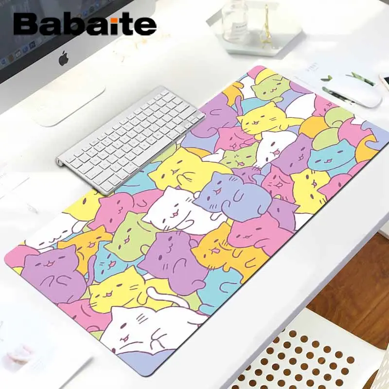 LockEdge 30X90cm Babaite Custom Skin Cute Animal Cat DIY дизайн игровой с узором коврик для мыши для ноутбука игровой коврик для мыши Коврик для мыши игровой коврик для мыши - Цвет: LockEdge 30X90cm