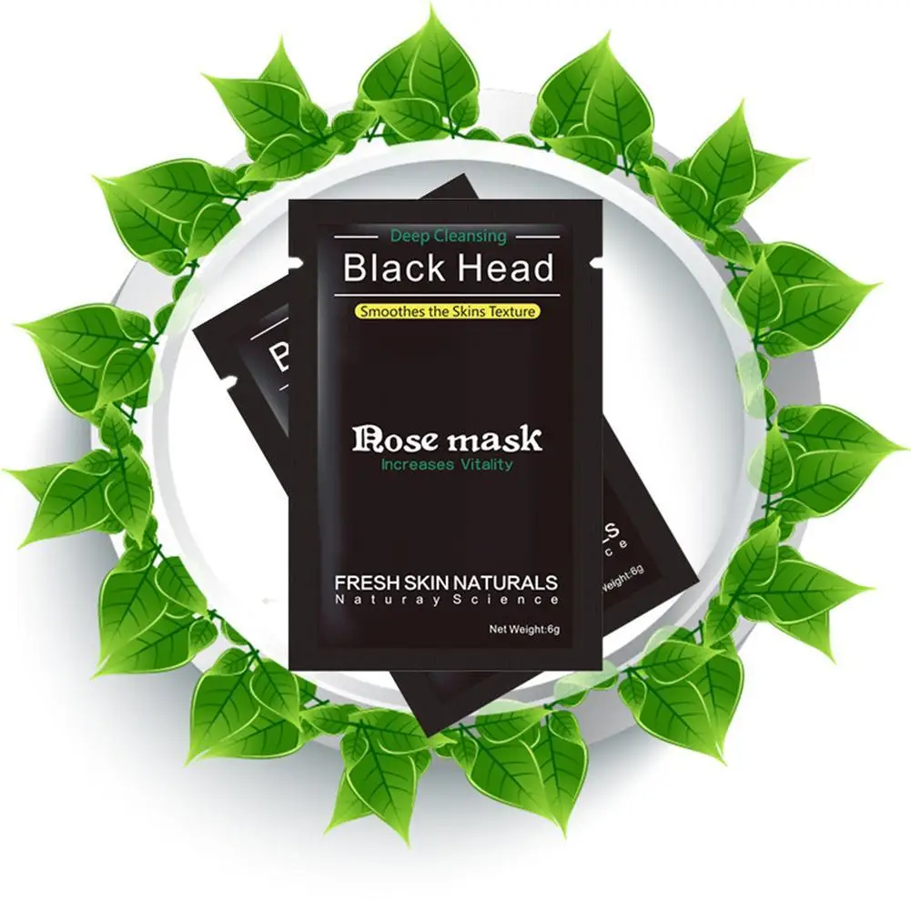 1 Pc Blackhead Nose Repair Face Mask Purifying Bamboo Charcoal Black Mud Skin Care Oil Control Noes Masks Wholesale