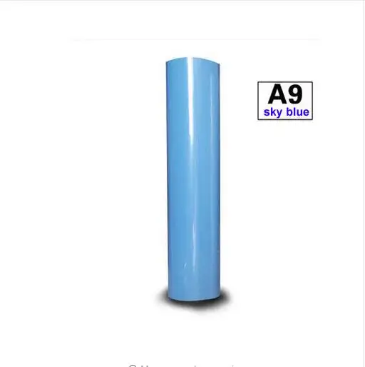 1 Лист 1" x 40"/30 см x 100 см Гибкий ПУ ПВХ теплопередача виниловая пленка железо на гибкой высокой эластичности HTV фильм - Цвет: sky blue