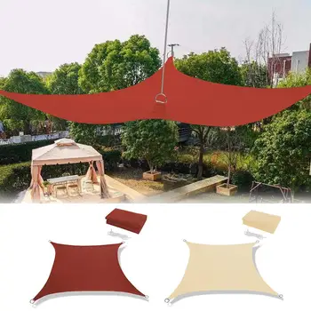 

2020 Waterproof 190T Sand Square Rectangle Shade Sail Garden Terrace Canopy Swimming Sun Shade Camping Hiking Yard Sail Awning