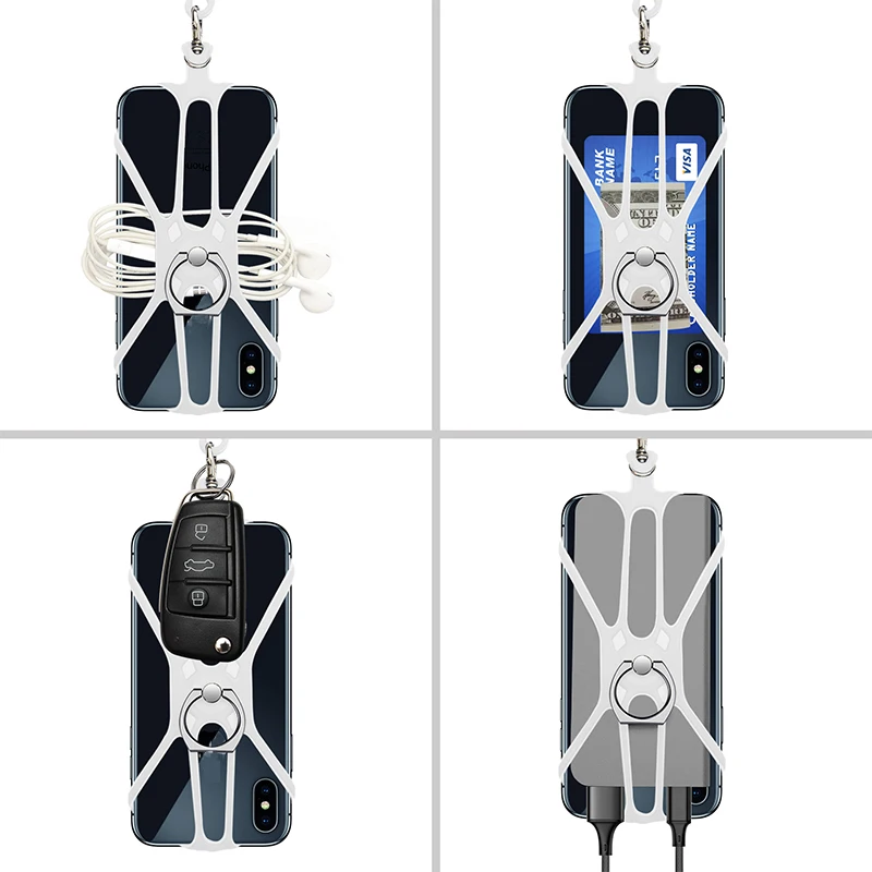 Universal Silicone Cell Phone Lanyard Holder Case Cover Neck Strap Necklace Sling For Smart Mobile | Мобильные телефоны и