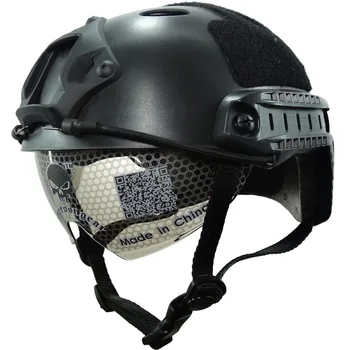 

Lightweight Military Army Airsoft Tactical Helmet Black Swat Wargame Paintball PJ FAST Helmet with Protective Goggle