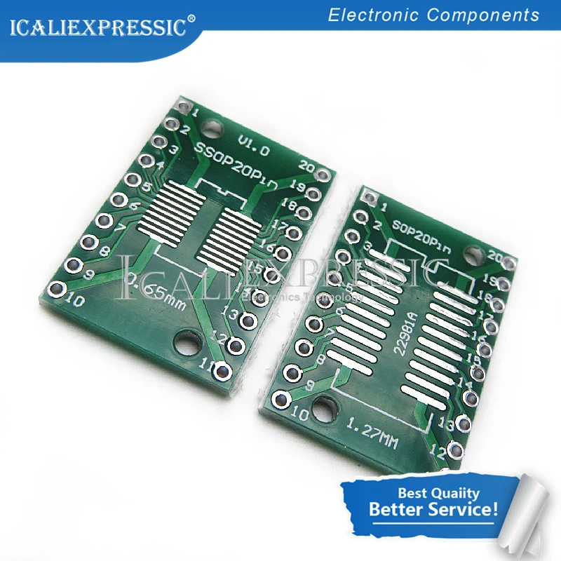 10 шт. SOP20 SSOP20 TSSOP20 к DIP20 плата SMD для DIP-адаптера 0 65 мм/1 27 мм до 2 54 DIP Pin шаг PCB