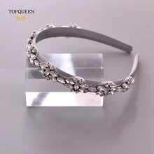 TOPQUEEN S333-FG Свадебные стразы свадебные аксессуары для волос, диадема, оголовье, серебристый Стразы повязка на голову в стиле барокко повязка на голову