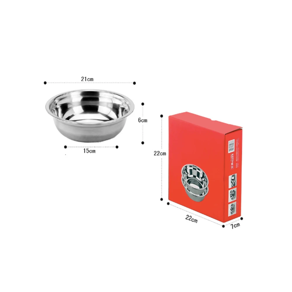 2 шт. Бытовая чаша из нержавеющей стали кухонный ужин в ресторане для супа риса металлическая чаша