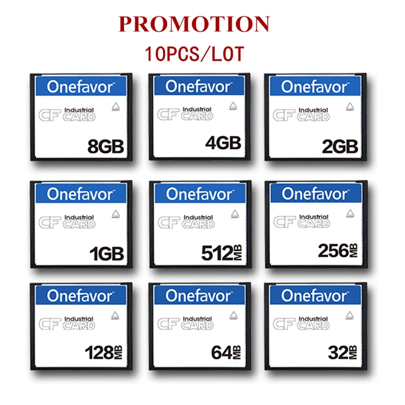 Onefavor-10pcs-lot-High-Speed-Industrial-CF-card-32MB-64MB-128MB-256MB-512MB-1GB-2GB-4GB_副本