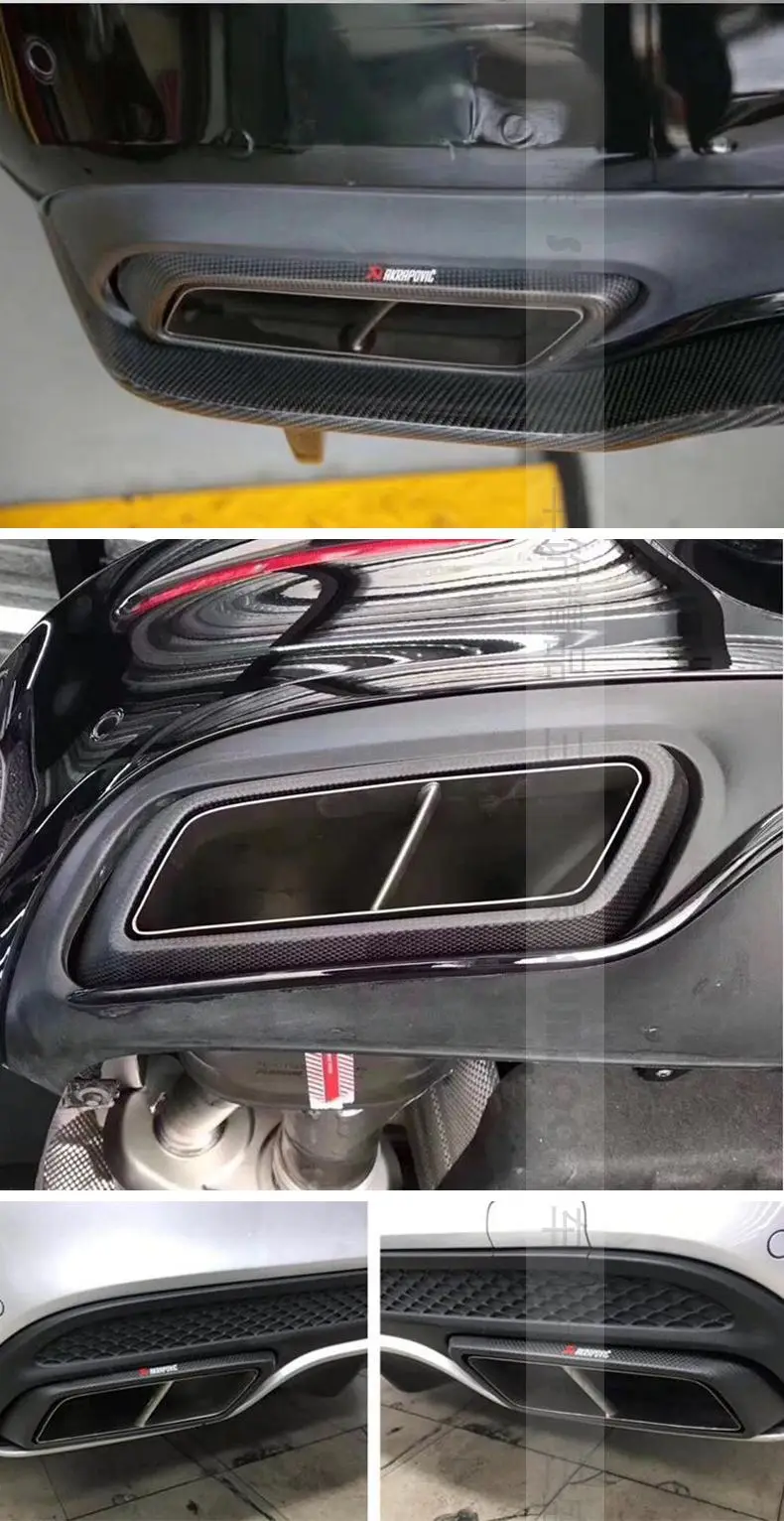 Задняя отделка выхлопной трубы глушитель хвост горло для Mercedes-Benz Класс C/E/S/GLE/GLS AMG63 AK углеродное волокно нержавеющая сталь