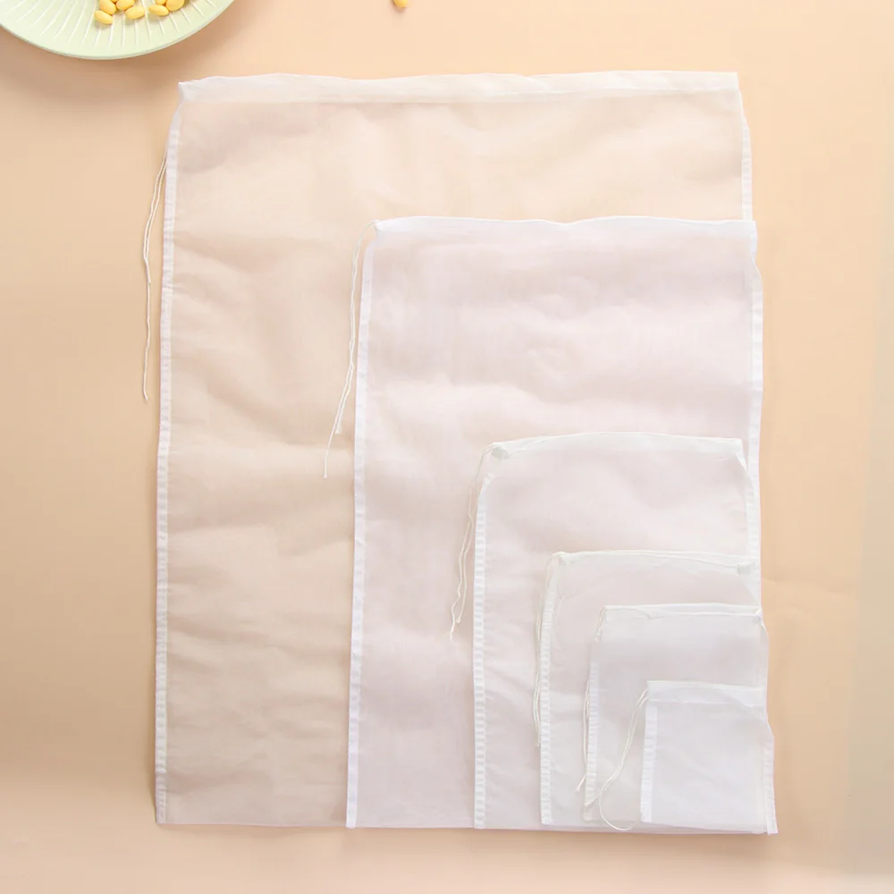 

200 mesh New Reusable Fine Mesh Wine Strainer Nut Milk Bag Food Special Coffee Filter Cheese cloth Nylon Cooking Strainers