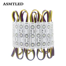 SMD 5050 чип 3 светодиодный инжекторный светодиодный модуль 12 В с линзой водонепроницаемый IP67 0,5 Вт RGB светодиодный знак магазин Sanner Channel буквы 20 шт./лот