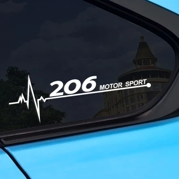 

2PCS Motor Sport Car Side Window Reflective Vinyl Stickers For Peugeot 206 Auto Window Decor Captivation PVC Decals Accessories