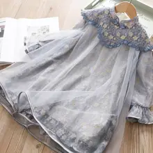 Новинка г.; весенние детские кружевные платья-накидки; элегантная национальная одежда принцессы для девочек; 5 шт/лот;