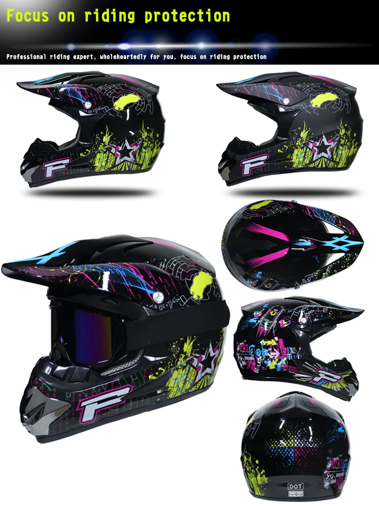 Мото rcycle шлемы гоночный шлем для мотокросса внедорожный мотоцикл полный шлем мотокросса DOT C