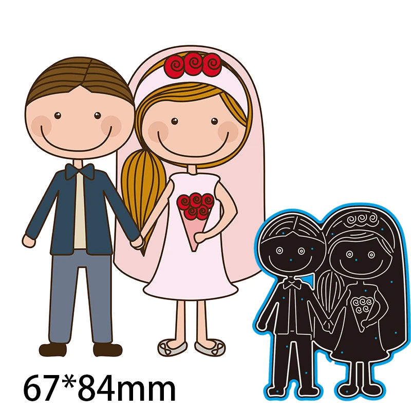 

67*84mm Love Couple Metal cutting Dies Craft Embossing Scrapbooking paper craft Greeting Card