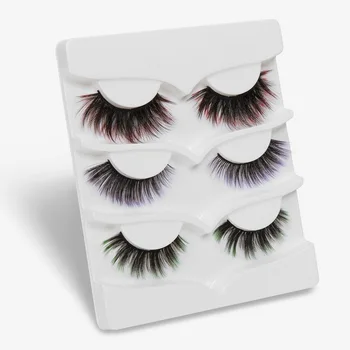

SEXYSHEEP 4pairs colorfu 3D Mink Lashes Natural Long False Eyelashes Dramatic Volume Fake Lashes Makeup Extension Eyelashes