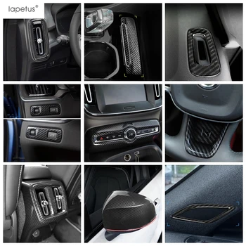 

Lapetus Carbon Fiber Look Accessories For VOLVO XC40 2018 - 2020 Pillar A Stereo Speaker / Middle Air AC Outlet Vent Cover Trim