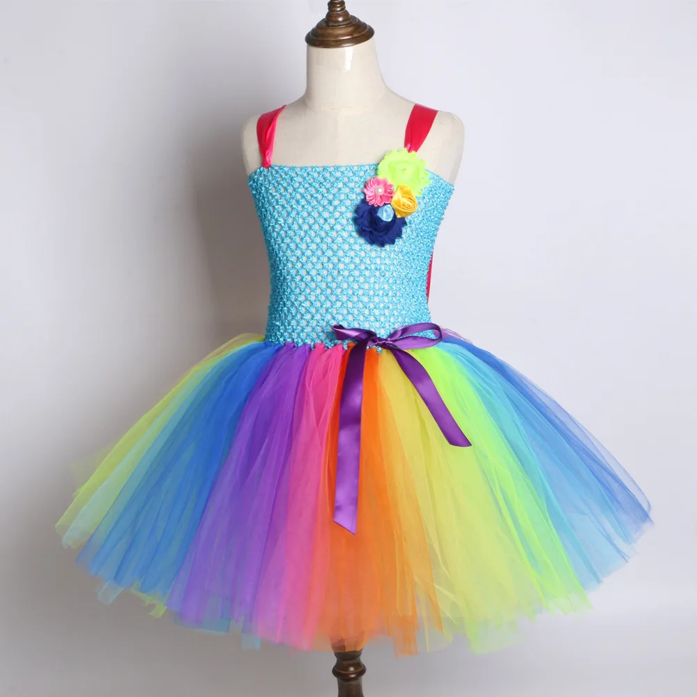 

Unicorn Tutu Skirt Children Stage Performance Tutu GIRL'S Holiday Party Formal Dress Cartoon Mesh Dress