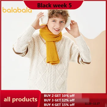 

Balabala Boys sweater 2020 autumn and winter new children sweater simple Korean style college style sweater