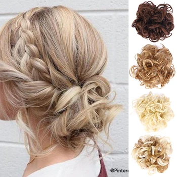 

JINKAILI Clip In Hair Bun Sexy Hair Buns Hairpiece Curly Messy Hair Chignon Natural Bun Hairpieces headwear