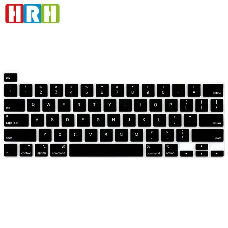 HRH цветная силиконовая английская клавиатура, кожный чехол для MacBook New Pro 16 дюймов с сенсорной панелью и сенсорным ID A2141