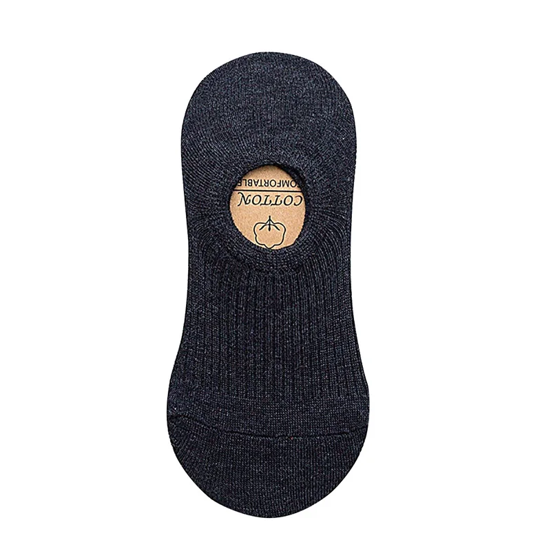 B Носки-башмачки Женские однотонные носки-невидимки из хлопка силиконовые противоскользящие носки ярких цветов с закрытым носком - Цвет: B